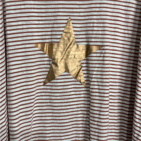 Avenue Striped Top with Metallic Gold Star - Picture 4 of 7